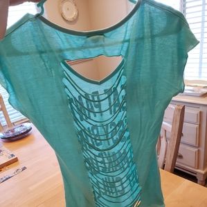 Rue 21 Summer/ Light Teal Dance/Exercise Top.